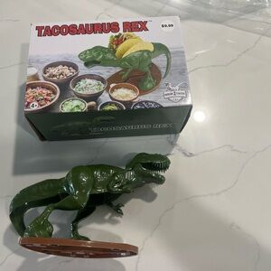 New! Dino Bundle Tacosaurus Rex Taco Holder & winniesoures Hot Dog Snack Holder